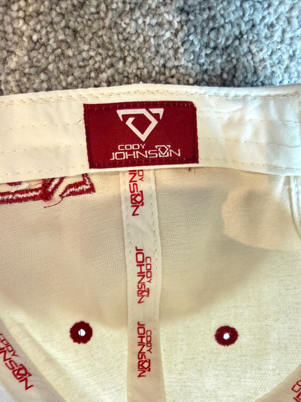 NWOT Embroidered Crimson COJO Hat from Cody Johnson Concert Merch, Unisex - Picture 6 of 6